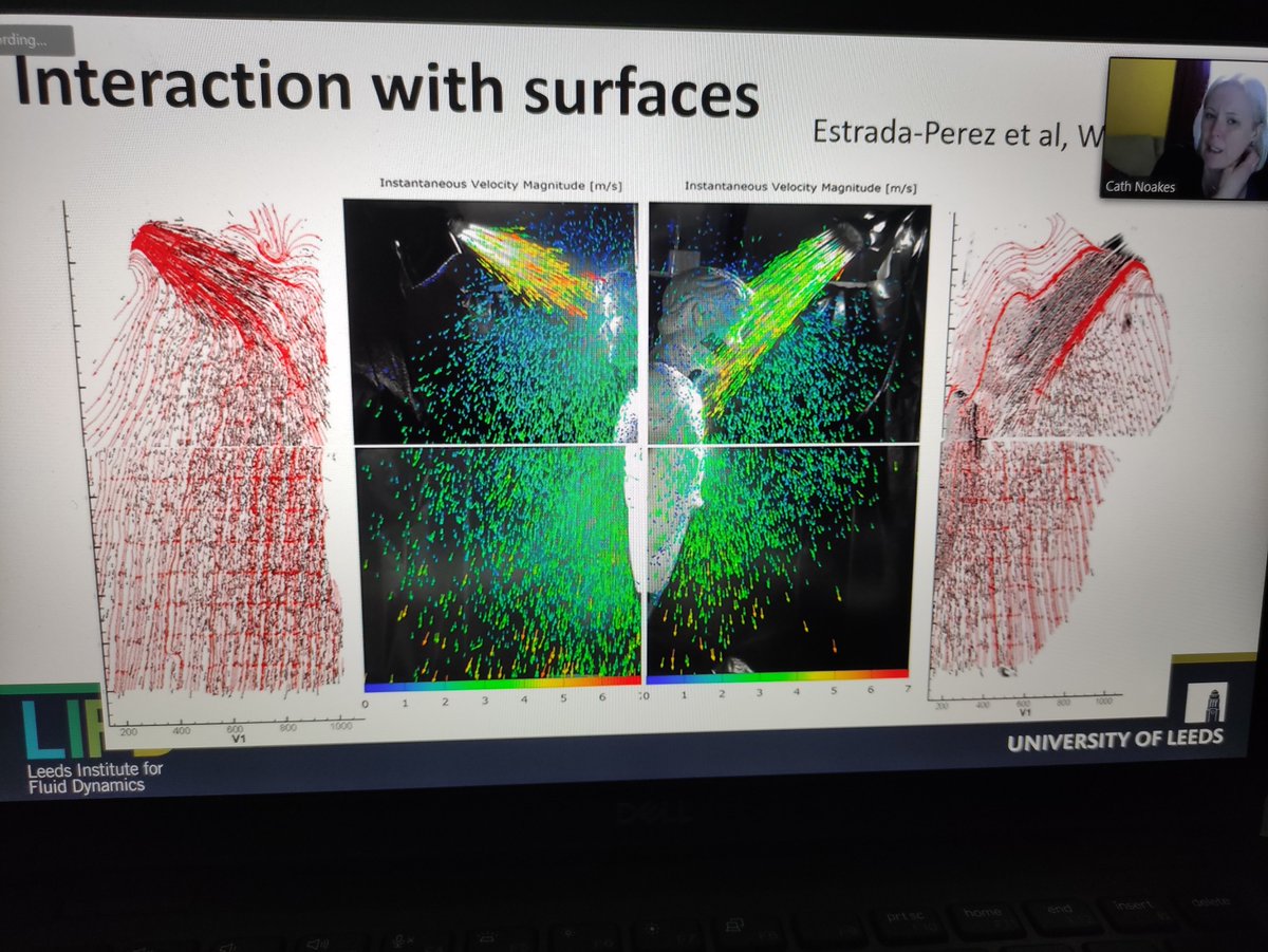 FluidsLeeds's tweet photo. Over 250 participants tuning in to today's @FluidsLeeds @JFluidMech webinar to hear from @FluidsLeeds deputy director @CathNoakes talk on infection transmission in the built environment, the interface if biology, fluid dynamics, design and human behaviour https://t.co/IdBFmLoluZ