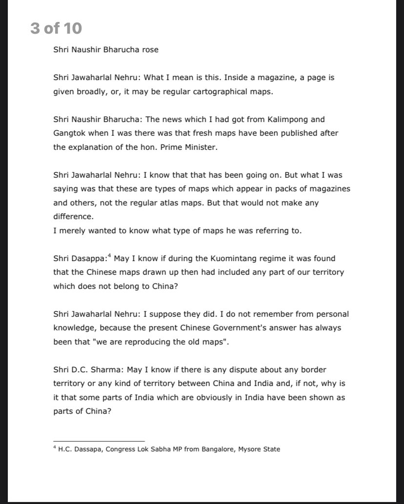 7/17In Apr 1959 , when the issue on Chinese occupation came up for debate , Nehru lied about itA ‘Reply to Questions’ session was held in the Lok Sabha on April 22, 1959 (Lok Sabha Debates, Second Series, Vol. XXX, cols 12715-12721)Topic  ‘Maps Published in China and Russia’