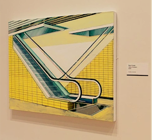 pfcrook's tweet photo. I'm so pleased to have my painting 'Yellow Escalator' exhibited in this years @JMPaintingPrize  It's a real honour to be amongst the company of so many really excellent painters. The show is now available to view online.    https://t.co/KbxgaVqqf9 https://t.co/X0YemnrPc7