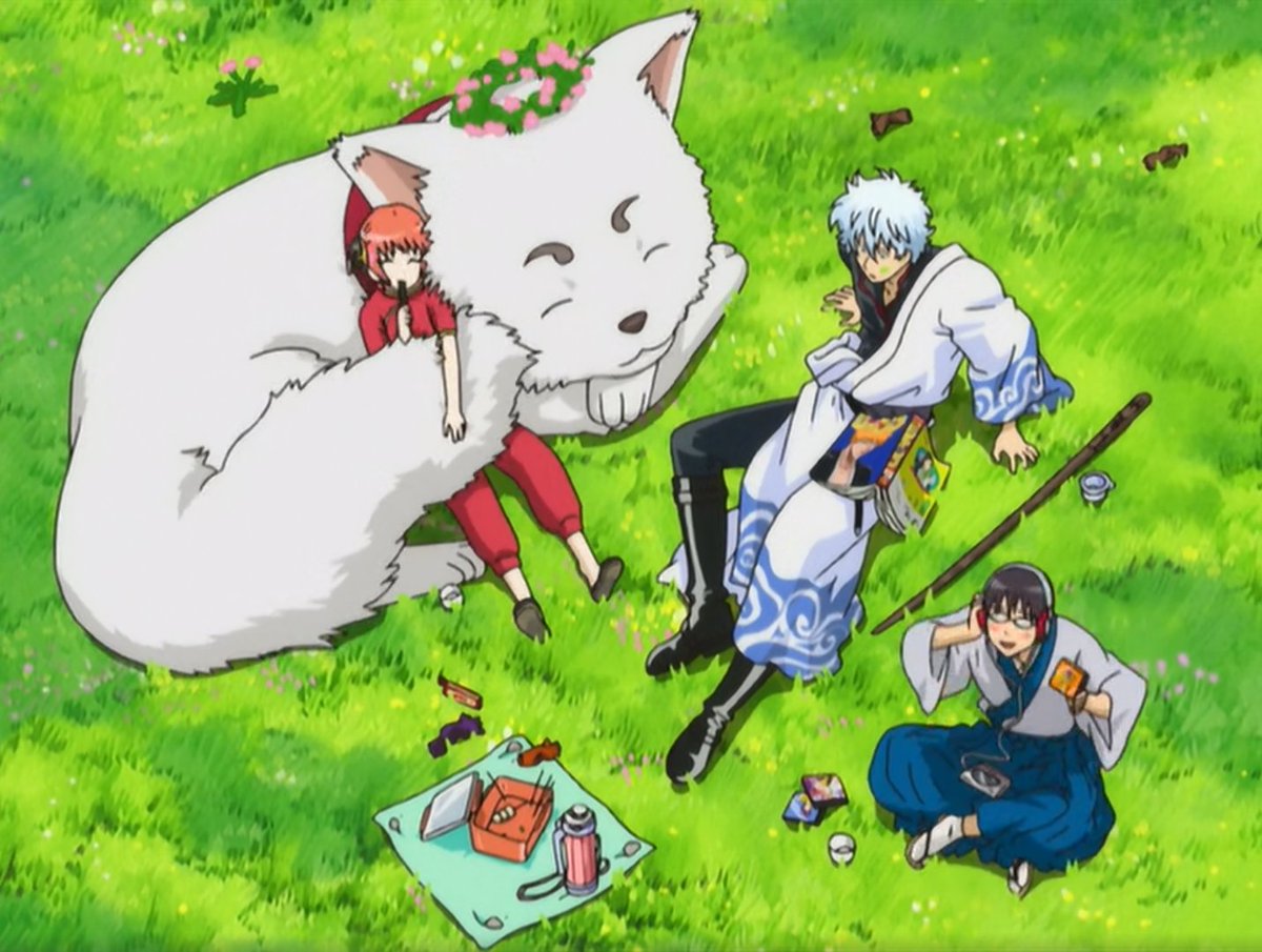 Before moving to the last point, I want to highlight episode 50, in which the characters are considering how they can improve the show. All of them have bizarre ideas, but when is Gintoki's turn to talk, opening 3 starts to play, showing that he is happy with how things are now.