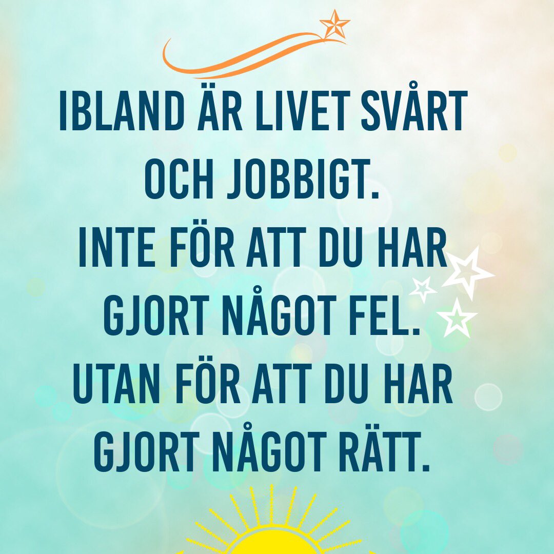 ThomasDiLeva's tweet photo. Ibland är livet svårt och jobbigt. Inte för att du har gjort något fel. Utan för att du har gjort något rätt. 💛☀️🙏 https://t.co/mTbrtcyjQL