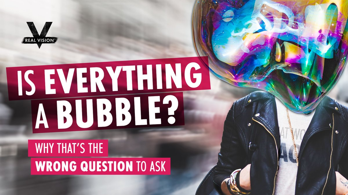 Is Everything a Bubble❓ #GiveAway 🚀

Let's keep this simple... Like &amp; RT for a chance to win a 1 year Real Vision Essential membership 🔥.

🏆 Winners will be announced at 5pm ET 🏆