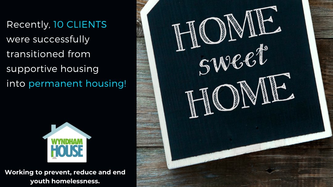 DID YOU KNOW? Recently, 10 clients were successfully transitioned from Supportive Housing into Permanent Housing. Welcome Home! Our Housing Stability Team is so dedicated to ending youth homelessness in Guelph, well done team. 
#endingyouthhomelessness