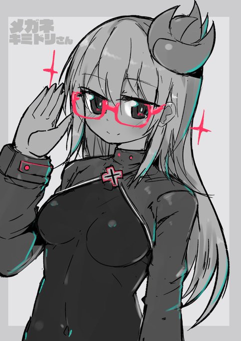 キミドリさんにこういうぴっちり黒スーツ着せたいよねってラクガキ 