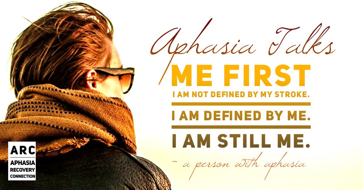 #PeopleFirst We never use the word “aphasics.”  They are people FIRST.  Not defined by aphasia.  Please use “People with aphasia” NOT “aphasics.”  This is important in research, community, everywhere!  👍🏻