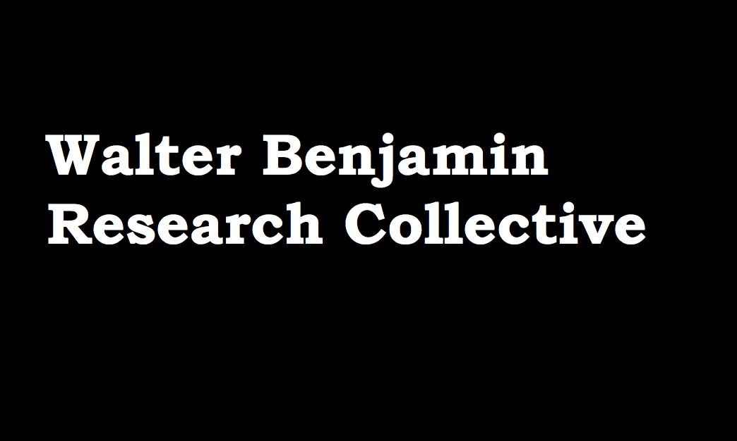 Welcome to the official Walter Benjamin Research Collective twitter page. We are a group of early career researchers in the field of Benjamin studies, collaborating virtually across borders and timezones.