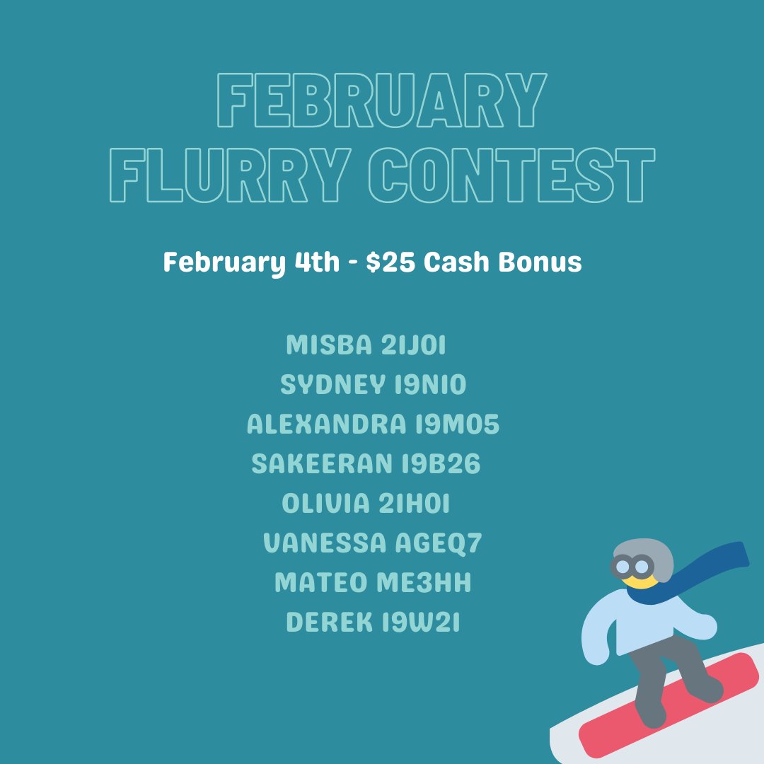 Congrats to the Feb 4th winners!
#TDOTCarriers #CarrierConnection #MetrolandMedia #FebruaryFlurryContest #ContestWinners
