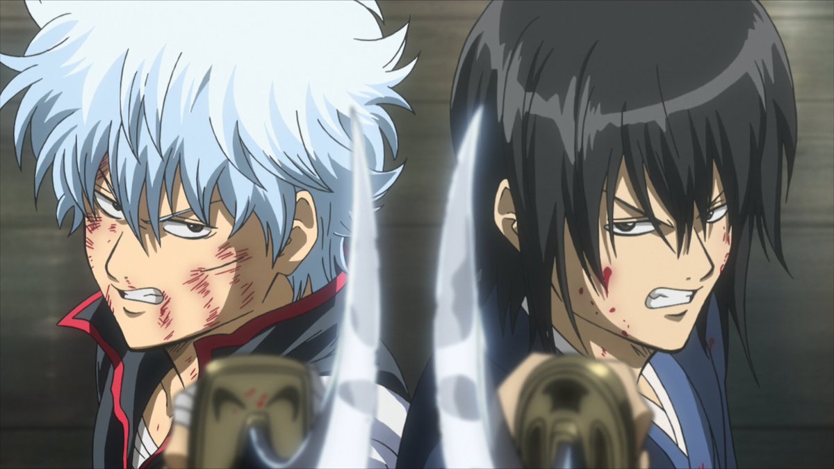 But the character work was fantastic. I really liked how they showed Gintoki and Katsura's development in contrast with Takasugi's. They're growing free of the shackles of their past thanks to the people they have met, while Sugi is falling even deeper in his despair.