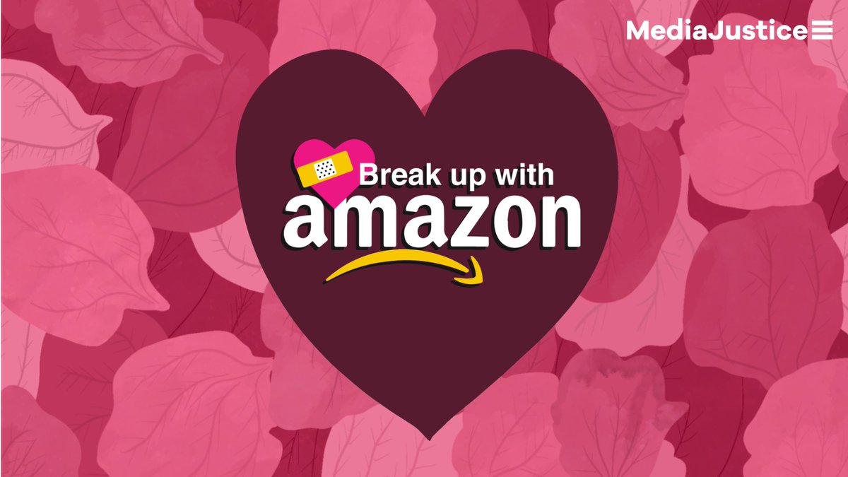 mediajustice's tweet photo. It's #ValentinesDay but we have no love for @JamieSiminoff or anyone from @amazon. They said #BlackLivesMatter but have been seeing the police behind our backs the whole time. It’s time to #BreakUpWithAmazon💔 Take the pledge & Tweet @JamieSiminoff here. https://t.co/BzLxx2FU5l https://t.co/fSngiM71zR