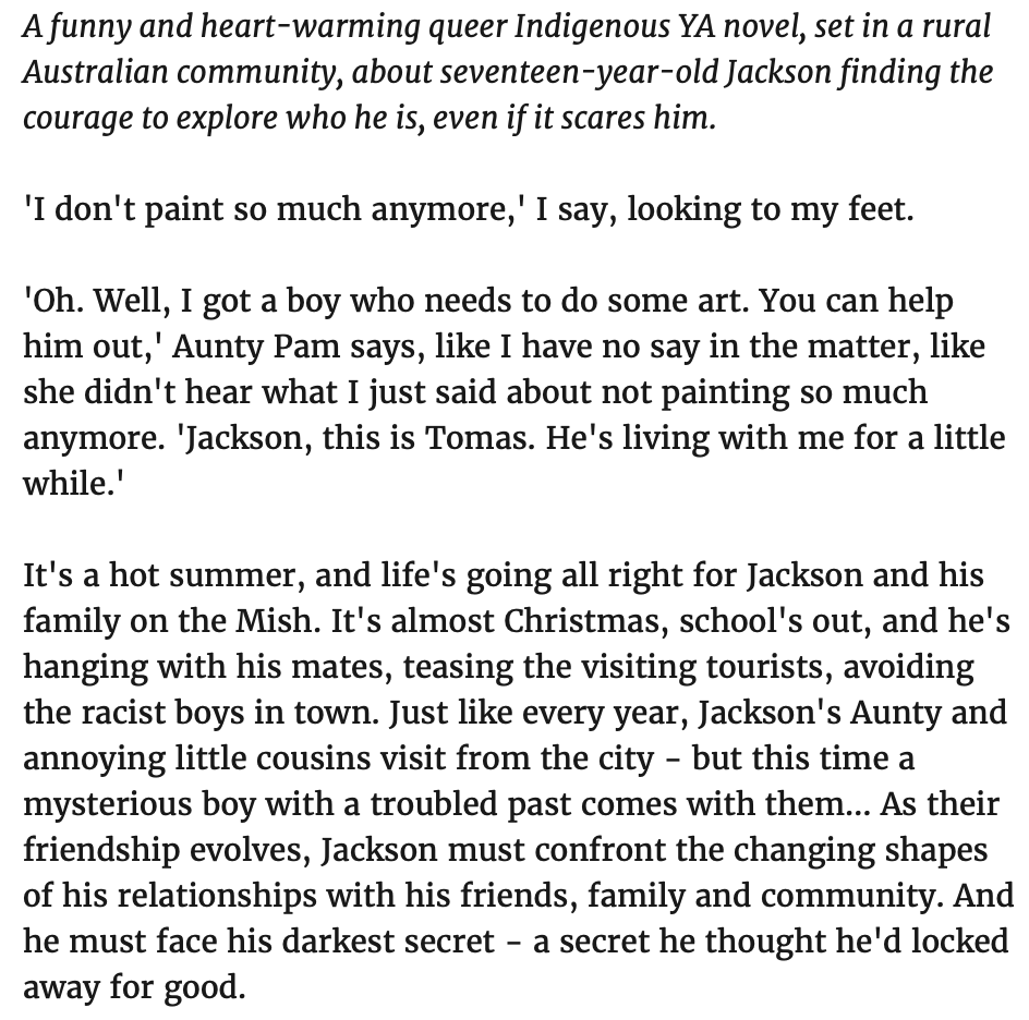 THE BOY FROM THE MISH by Gary Lonesborough  @GLonesborough (Queer Indigenous YA, out February 2) https://bit.ly/3j75nM5&nbsp;  @AllenandUnwin