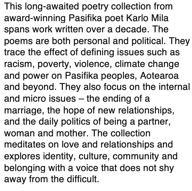 GODDESS MUSCLE by Pasifika poet Karlo Mila  @karlo_mila(Poetry Collection, out January 25)Hardcover edition  https://huia.co.nz/huia-bookshop/bookshop/goddess-muscle-2/#readmore @Huiapublishers