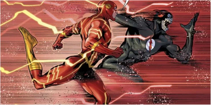 Black FlashThe Manifestation of Death that comes for Speedsters when they die. It also acts as a defense mechanism for the Speedforce itself. It was seen at the deaths of both Barry Allen and Johnny Quick.