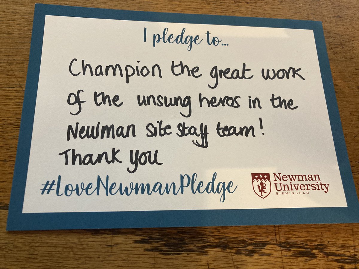 Proud to make my #LoveNewmanPledge for all of the work on campus that just happens by the wonderful people who simply just make it happen. Well done everyone!