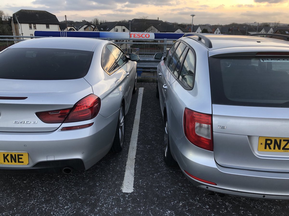 100’s of empty spaces in the car park!! Why does someone park so close I can hardly get my door open!!! Unbelievable!!