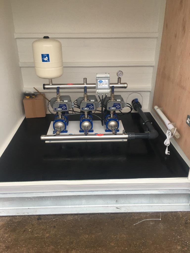 DPandT's tweet photo. A nice little installation to finish the week off!

DPT engineers installed this triple booster set within a combination unit ready for delivery and installation on site. 

#dpt #boosterpump #water #pump #tanks #cleanwater https://t.co/35TBCgc781