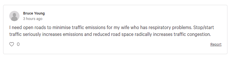 Now, given the pavement side lane was always used for parking, and so it was always just one lane each way in practice, exactly how is the traffic moving along the road going to be any more stop / start than it currently is?