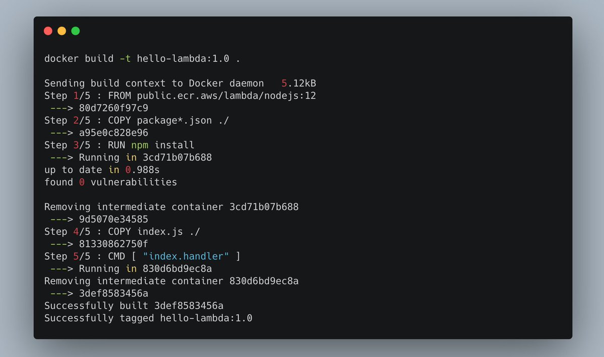 One of the last things to do is to build the container, for example with Docker. It shouldn't take too much time, as your project is very simple and small at this point. And after you built the container, you're nearly done.