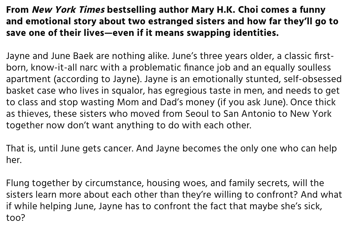 YOLK by Mary H.K. Choi  @choitotheworld (YA Contemporary, out March 2 with  @simonschuster) https://amzn.to/371lo1o&nbsp;