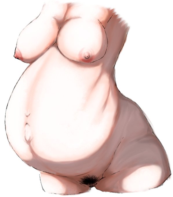 練習。最近なんとなくへそピアス付けてた穴っぽい後があるボテ腹って、ちょっとエッチだなと思ったりします。Practice.Recently, I've been thinking that a belly with a hole in it that looks like a navel piercing is a bit naughty. 