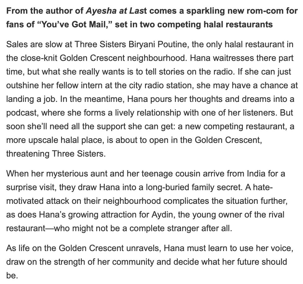 HANA KHAN CARRIES ON by Uzma Jalaluddin  @UzmaWrites (YA Contemporary, out April 6) https://amzn.to/3cWLjel&nbsp;  @HarperCollinsCa