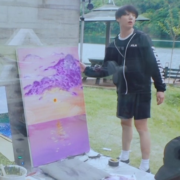 When in the soop, hobi asked jungkook to paint for him then he said yes and made a beautiful masterpiece