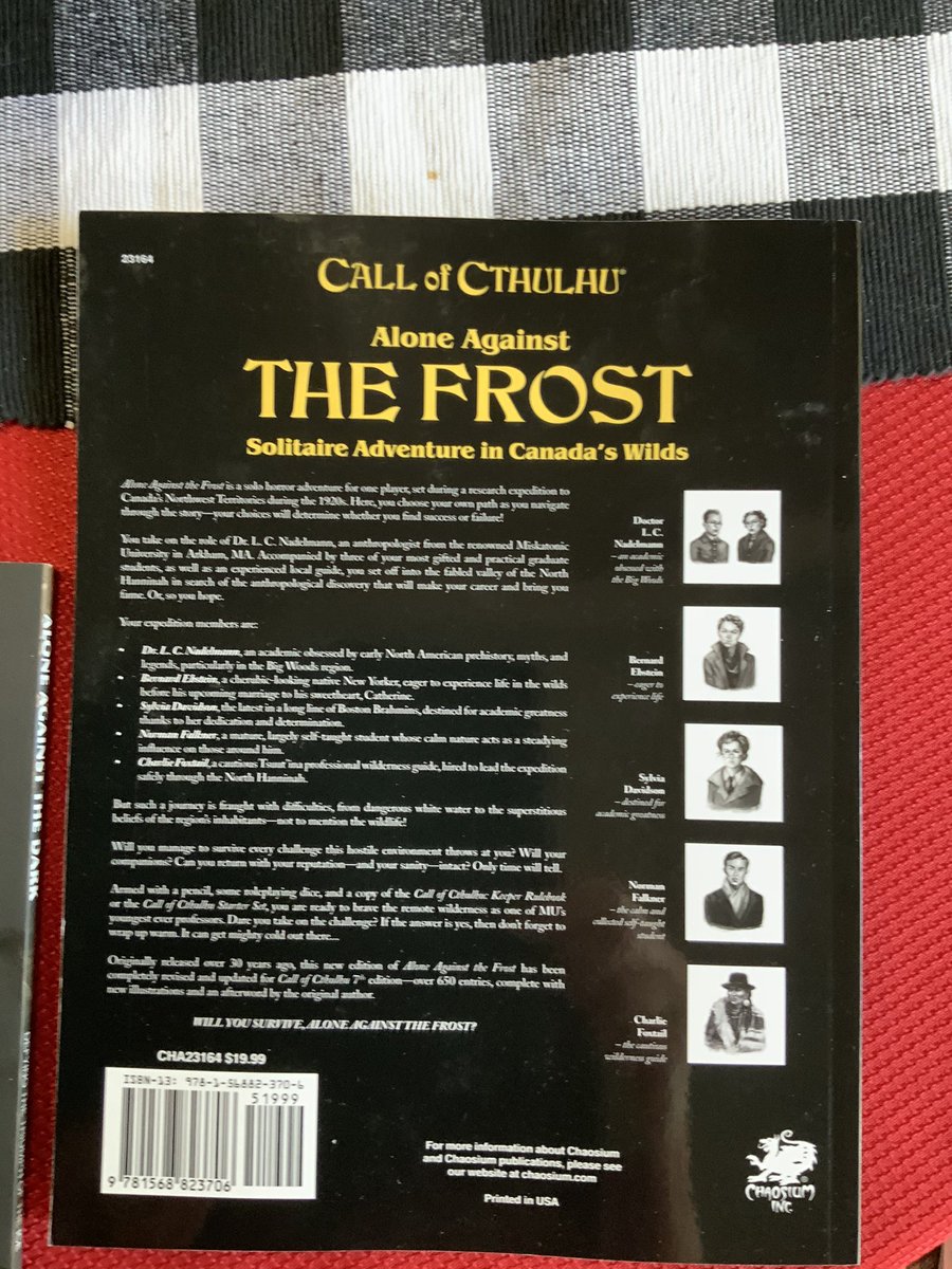 I will start...if you are a fan of horror and rpgs, I absolutely loved these solo adventures for Call of Cthulhu, by  @Chaosium_Inc. They are beautifully written and designed and really feel like playing with a group.Replayable, too!