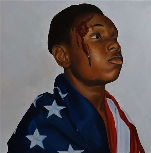 DakAdm's tweet image. Congratulations to Ashley Royster, who won a Scholastic Gold Key Award and an American Visions Nomination in the painting category for her work titled "Seen but not Heard." Her work will now compete at the national level!  Way to go Ashley!