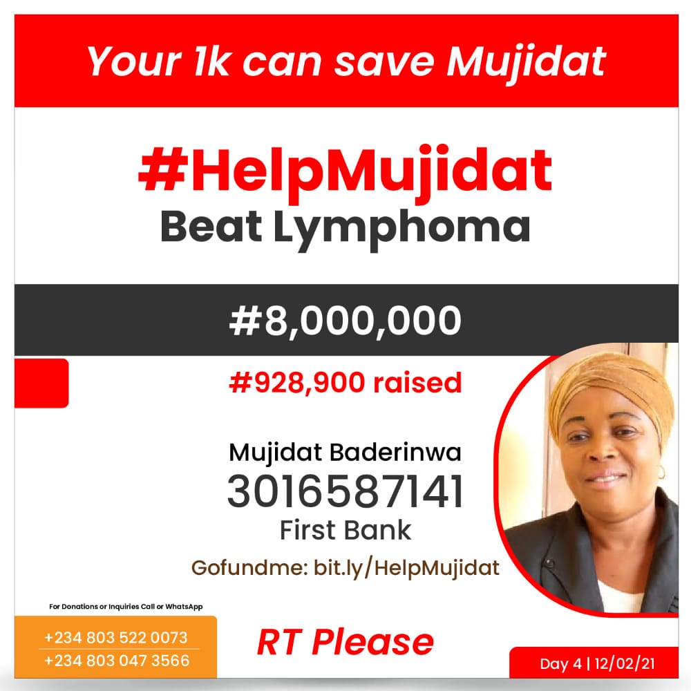 tjay_yusuf's tweet photo. With your 1k we can restore Mujidat's happy moments,..no amount is too small to donate. A naira can safe a soul.
@aproko_doctor
@LukmanAdeoti @DONJAZZY
#HelpMujidat https://t.co/hZnXKzLou4