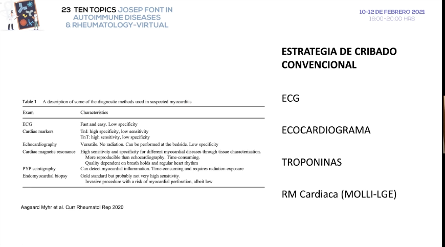 GEAS_SEMI's tweet photo. #Miocarditis intersticial ¿Una manifestación más del síndrome #antisintetasa? Dr. Selva  #23TenTopics #SEMITuit

hasta un 3-5% de pacientes con antisintetasa podrían presentar miocarditis

¿Cómo hacer el cribado? https://t.co/IaxYrhXYDS