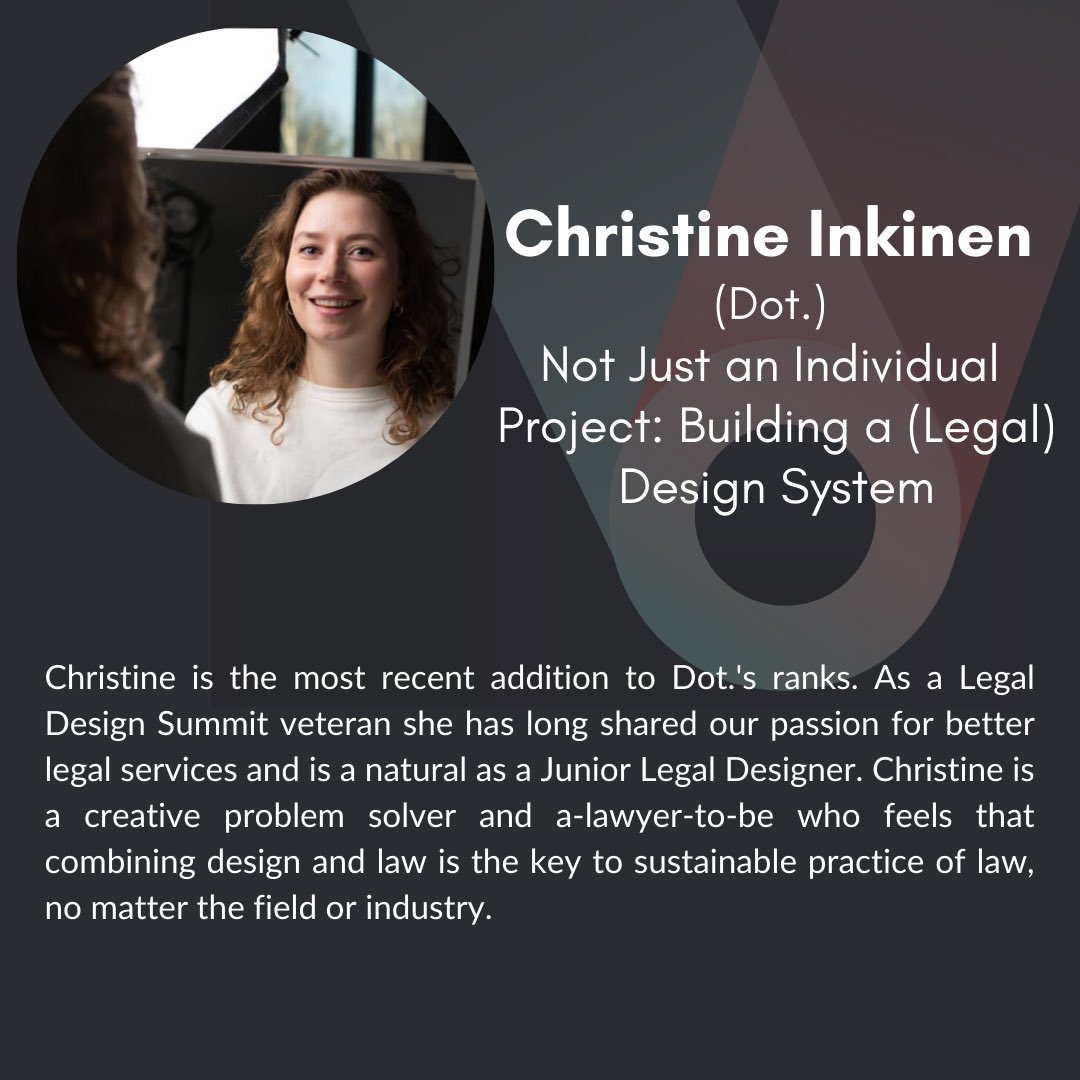 ISTLegalHackers's tweet image. Meet our wonderful speakers at Turkey Legal Design Summit!

Antti Innanen and Christine Inkinen from Dot. will be joining us in the session “Not Just an Individual Project: Building a (Legal) Design System” at 12:15-13:15 (UTC+3) on February 14th💫