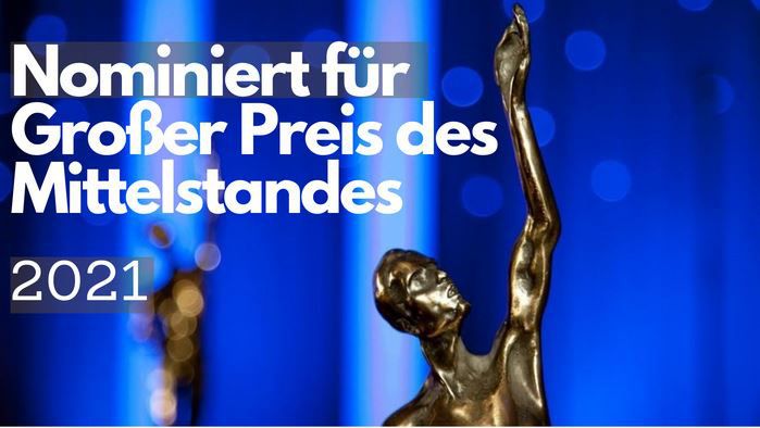 Die #Nominierung ist eine tolle Anerkennung und motiviert uns noch mehr über den Erwartungen hinaus zu erreichen! Wir sind stolz und bedanken uns an dieser Stelle bei unserem wunderbaren Team, die täglich mehr als 100% geben.
#PREISDESMITTELSTANDES
Link: buff.ly/3phMN5j
