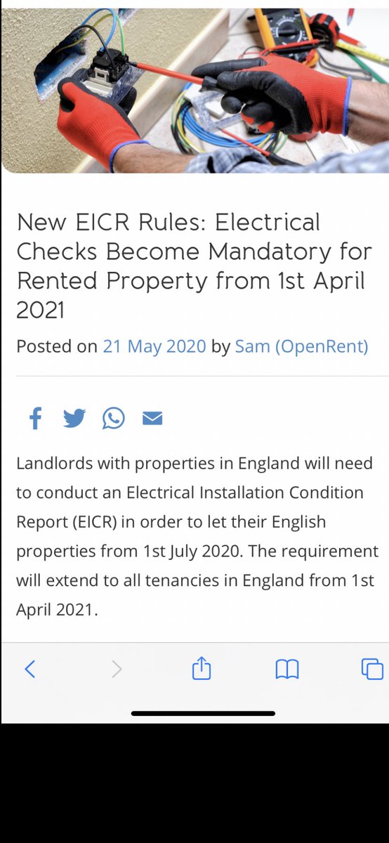 wire_services's tweet image. Don’t forget peeps , if you’re a landlord ,time is running out to get your EICRS completed before the deadline
