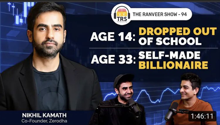 My key Takeaways from the insightful podcast of  @nikhilkamathcio and  @BeerBicepsGuy  @viraj_sheth  @join2manish  @jalak_rawal