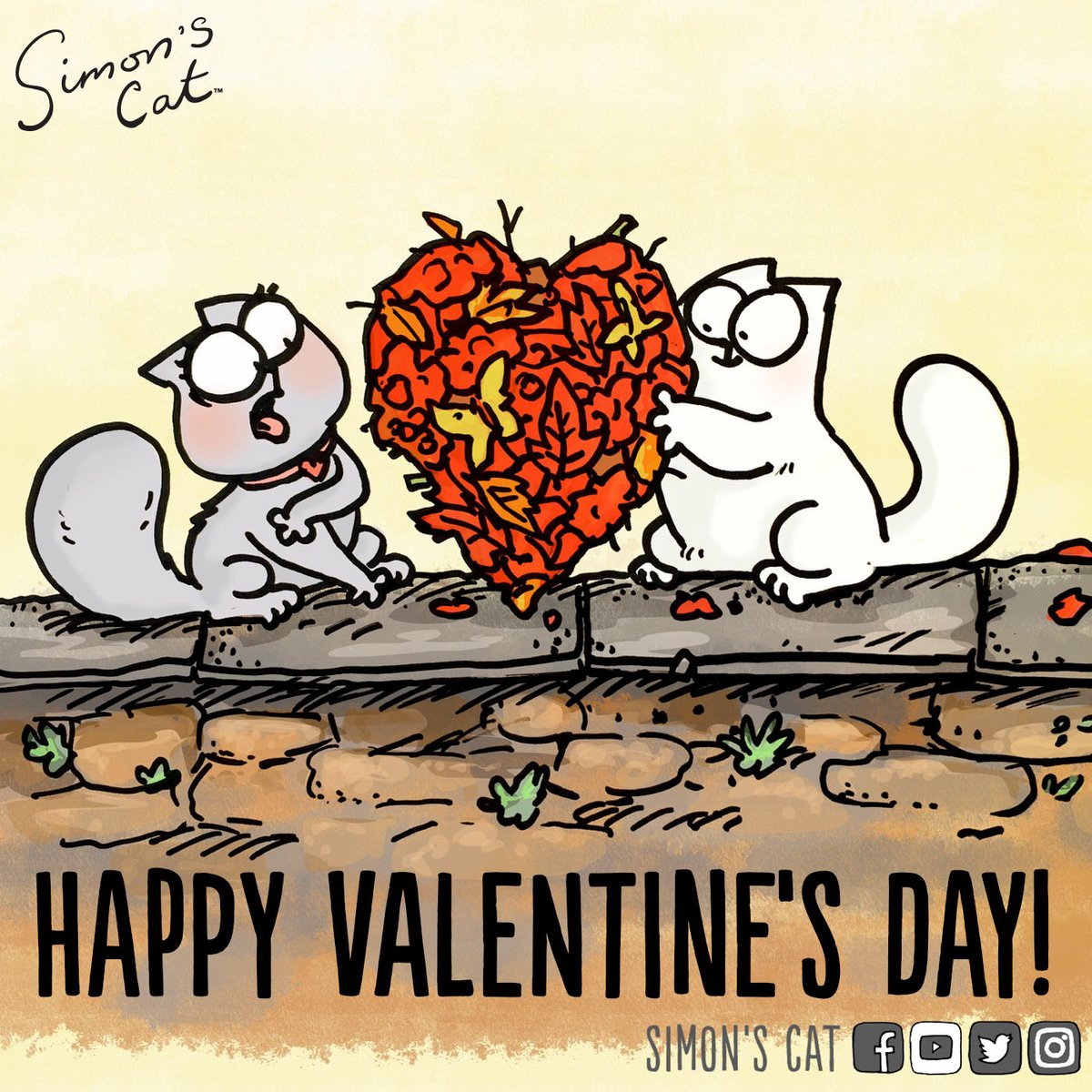 SimonsCat's tweet photo. Happy #ValentinesDay 😘 https://t.co/0KHRmzi3fl