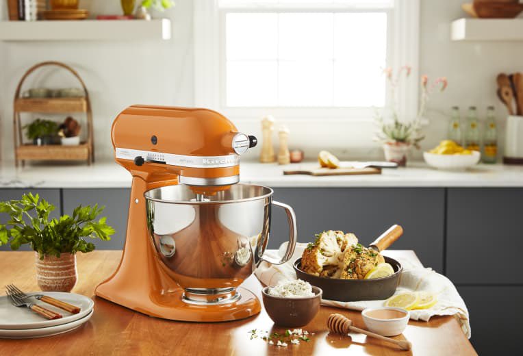 I love everyone’s color of the year, and I think the KitchenAid stand mixers in Honey are charming. But I love orange.