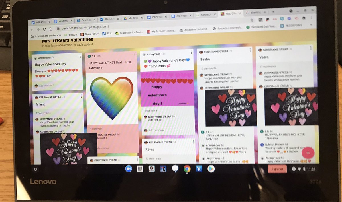 KerryRear's tweet photo. ❤️ Virtual Valentines this year for my VA kiddos on Padlet! Spread Love, Not Germs. #Kindergarten #hosplearns #virtuallearning #yellowhouse https://t.co/Z7bSWiDsm6