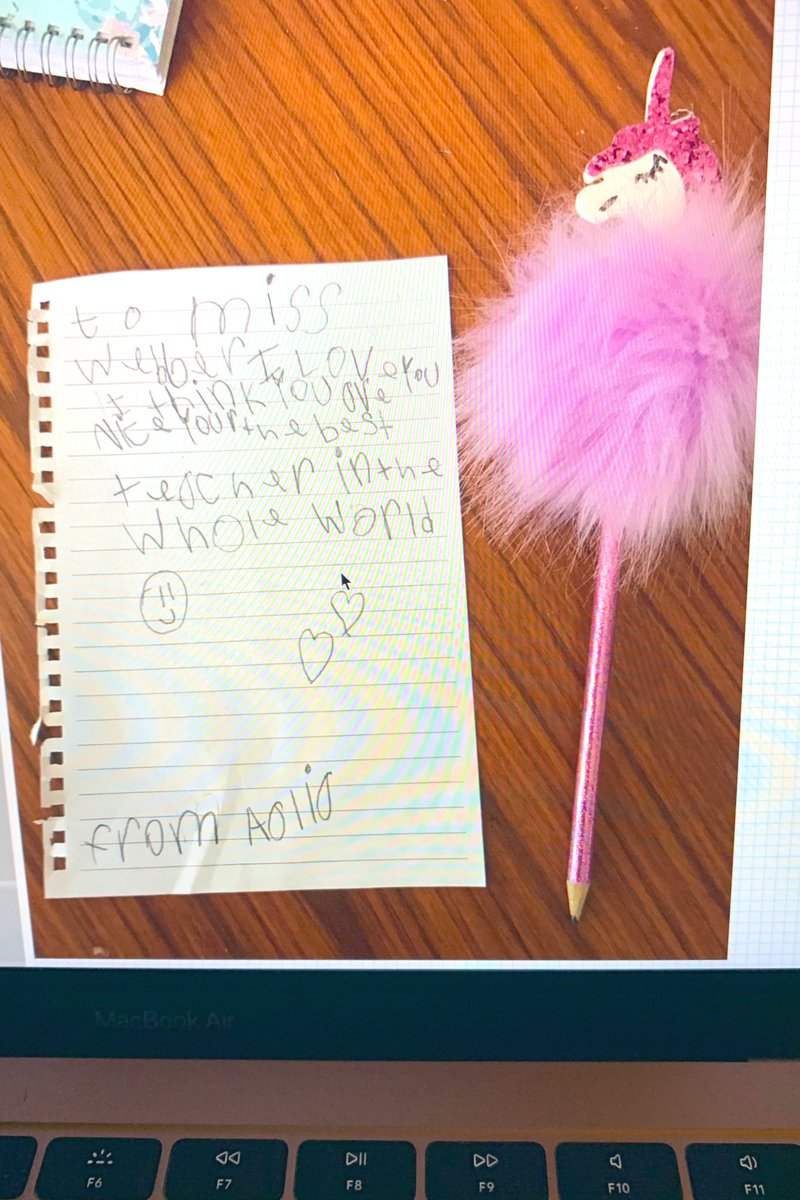MissWebber_'s tweet photo. Received a special google classroom submission. What a lovely message to end a half term like no other! It’s the little things that matter most 💕 @WoodhillSch https://t.co/zyPSDOVRwv