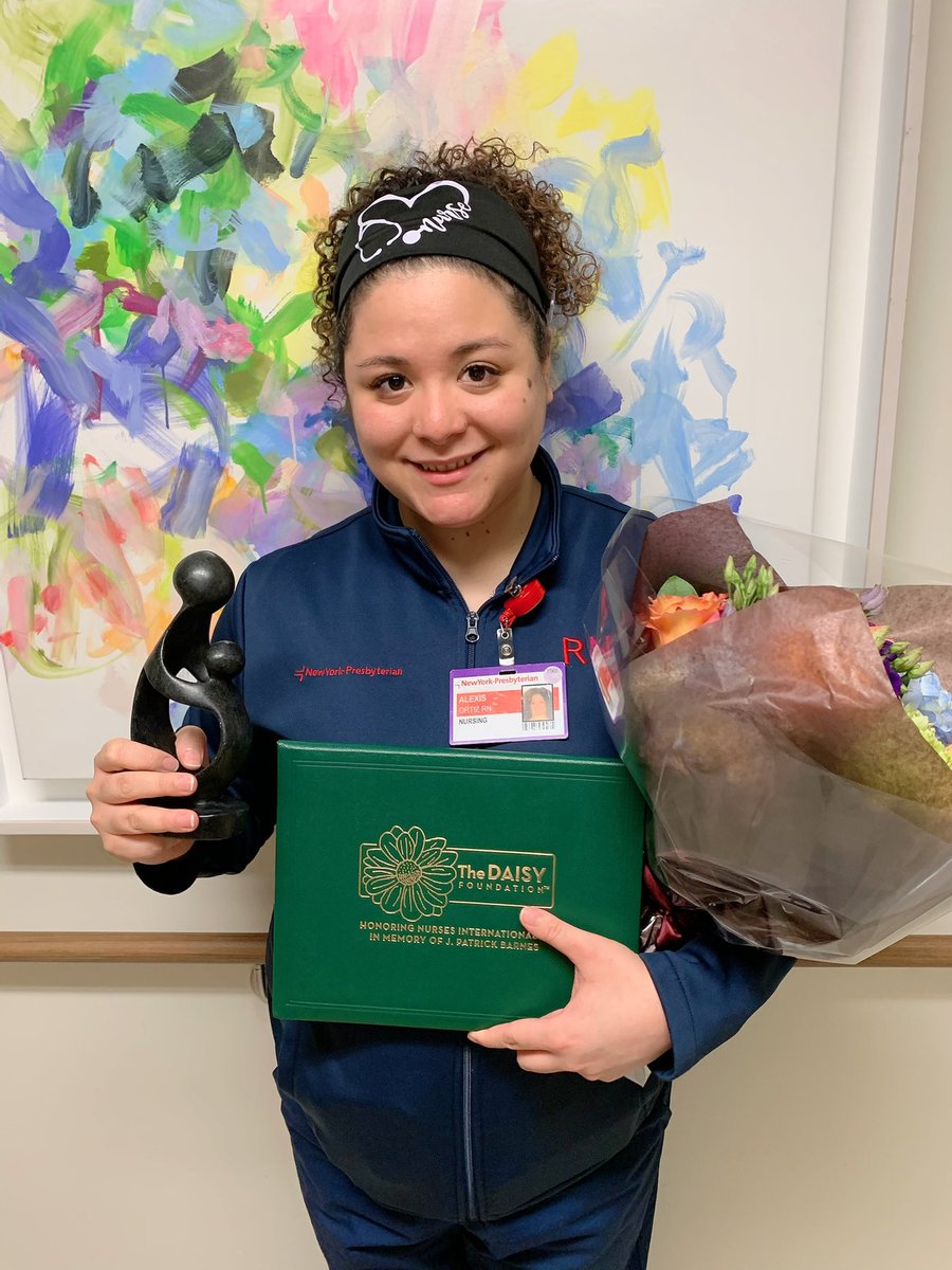 Ending the week celebrating our newest <a href="/nyphospital/">NewYork-Presbyterian</a> Lower Manhattan Daisy Award recipient , Alexis Ortiz RN🌼 from MotherBaby! Nominated by her patient because “they grew as parents and are better caregivers because of Alexis” #wisdom #magnetnurse #excellence @WillieMManzano