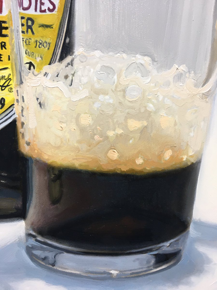 Guiness, oil on 16x20” gessobord. #GUİNNESS #GuinnessSixNations #oilpainting #originalart #northernartist #art