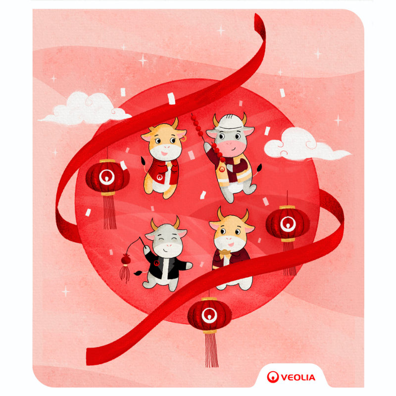 Veolia's tweet photo. Happy #ChineseNewYear! Veolia wishes a resourceful and healthy new year 2021.
