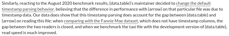 So, this is their response. Using my own words against me to point out I've changed the default. In a paragraph way down in their article. #rdatatable #rstats