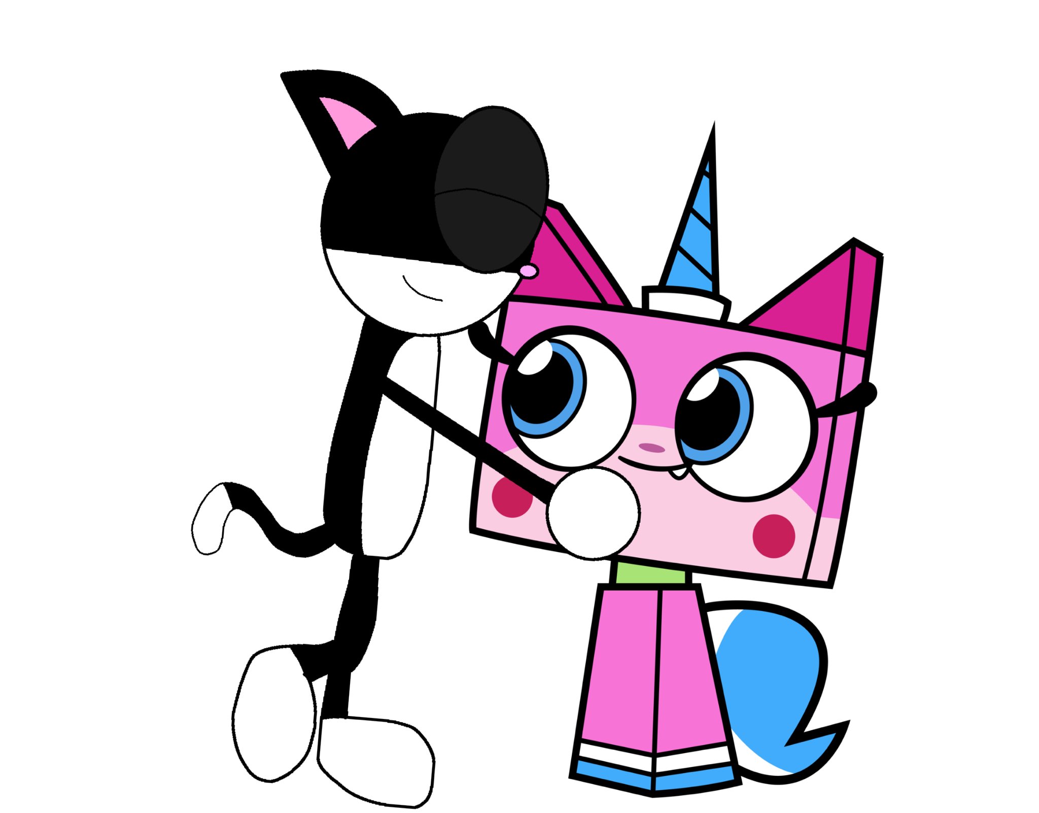 Sledycat hugging Unikitty (happy birthday to Tara strong) gift for (NEW SHIP)  Slunikitty  