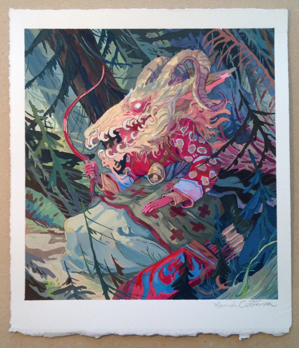 Hannah_illo's tweet photo. Old gouache painting, but it’s my favorite 😳

sketch                     final https://t.co/FEMl61hBAQ