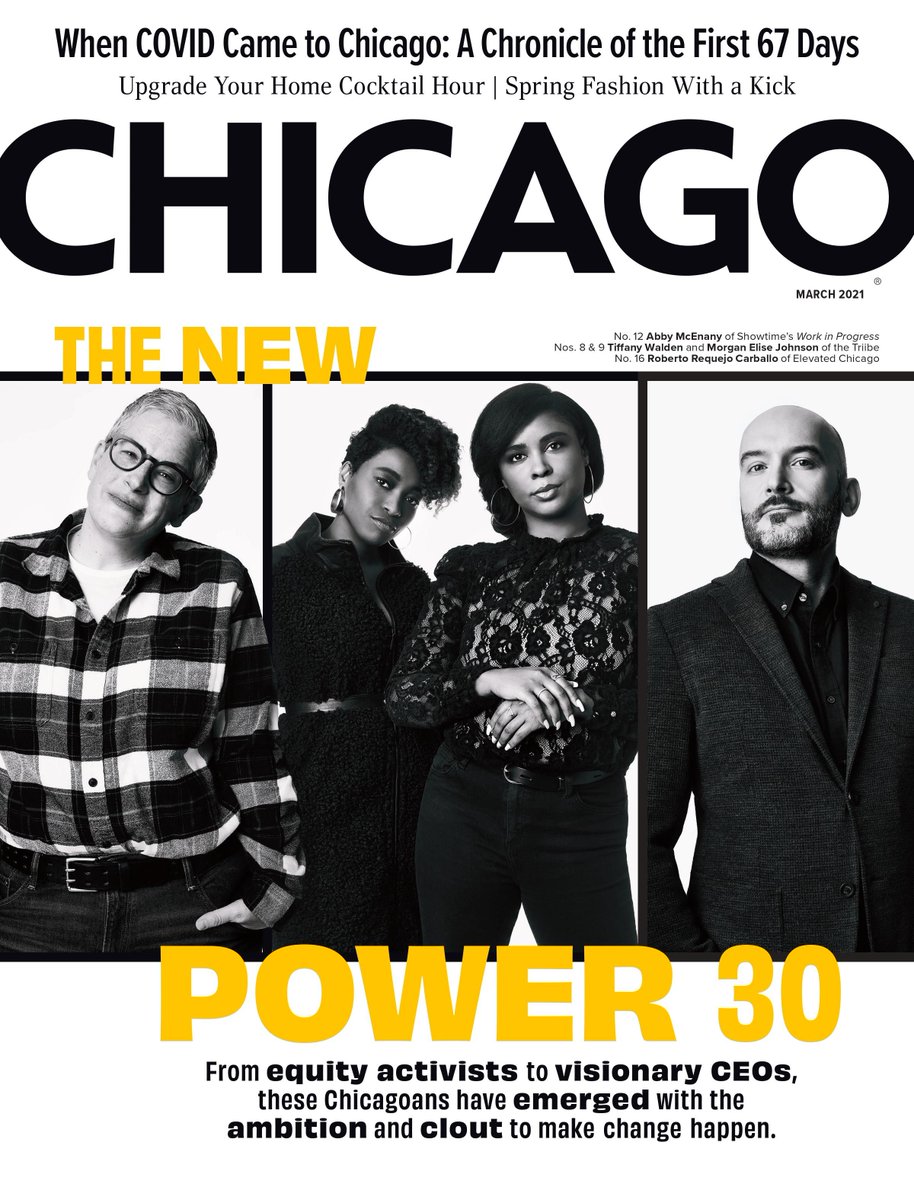 The March issue of @chicagomag is right around the corner. I had the privilege of shooting the cover story, The New Power 30. Make sure you get a copy when it hits newsstands next week!