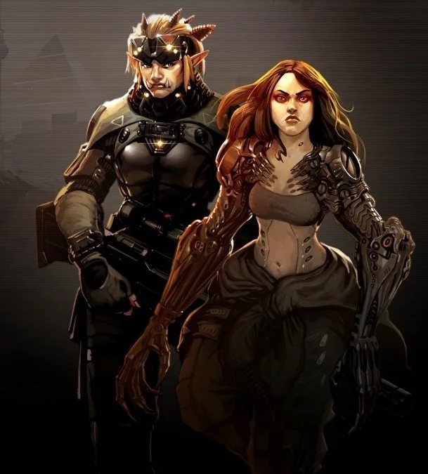 a little extra to sell you on Dragonfall - it has Eiger, a combat hardened sniper troll, and Glory, a razor girl decked out deep in old chrome. they're great. if you treat them - or others - like you casually would NPCs in other games, you'll get burned for it. it rules.