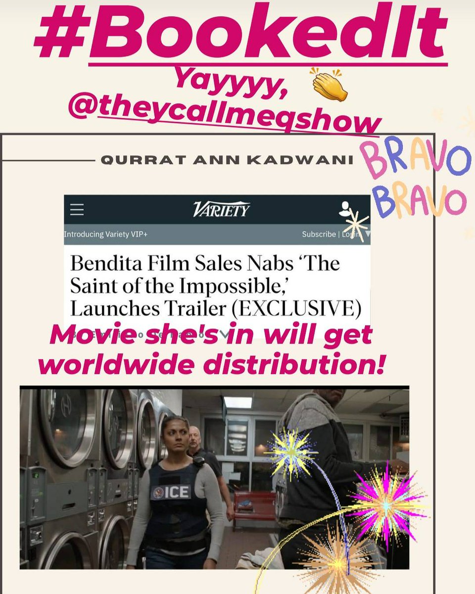 Congrats,  <a href="/theycallmeqshow/">Qurrat Ann Kadwani</a> ! 💯💥💢😎💪

#TrainHardGetBooked  with our online Thursday classes.
Email info@workingactorstudio.com to join and info 😀