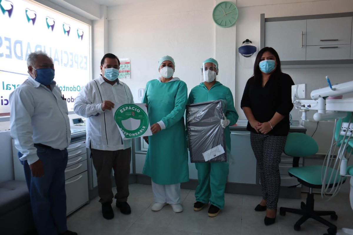 INDEMIPYME's tweet photo. Empresarios de Ciudad del Carmen continúan fomentando el cuidado responsable de sus clientes y equipo de trabajo, cumpliendo con las medidas establecidas por las autoridades sanitarias se les ha otorgado el distintivo #EspacioResponsable. https://t.co/INTsTESj7E