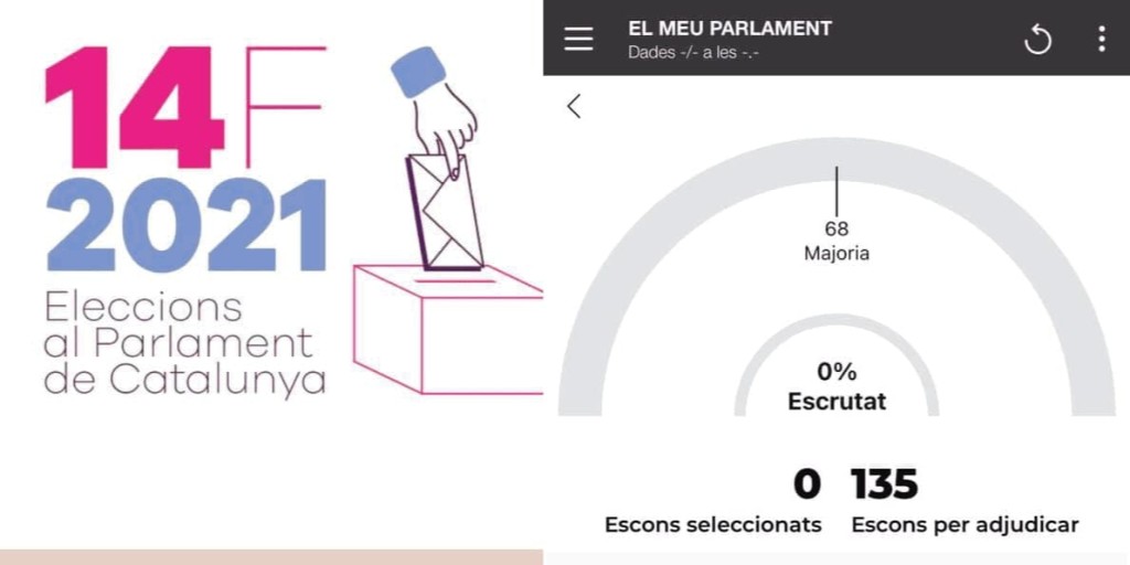 📲Za praćenje izbora u Kataloniji u realnom vremenu, u nedjelju, 14. veljače, dostupna je aplikacija za mobilne telefone.

Besplatno preuzimanje:
📱Android: ja.cat/14FAndroid
📱 iOS: ja.cat/14FiOS

#Infoeleccions2021