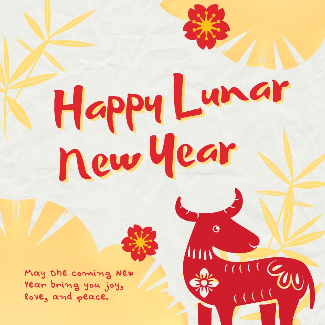 Happy #LunarNewYear ! May the coming New Year bring you joy, love, and peace. #YearoftheOx