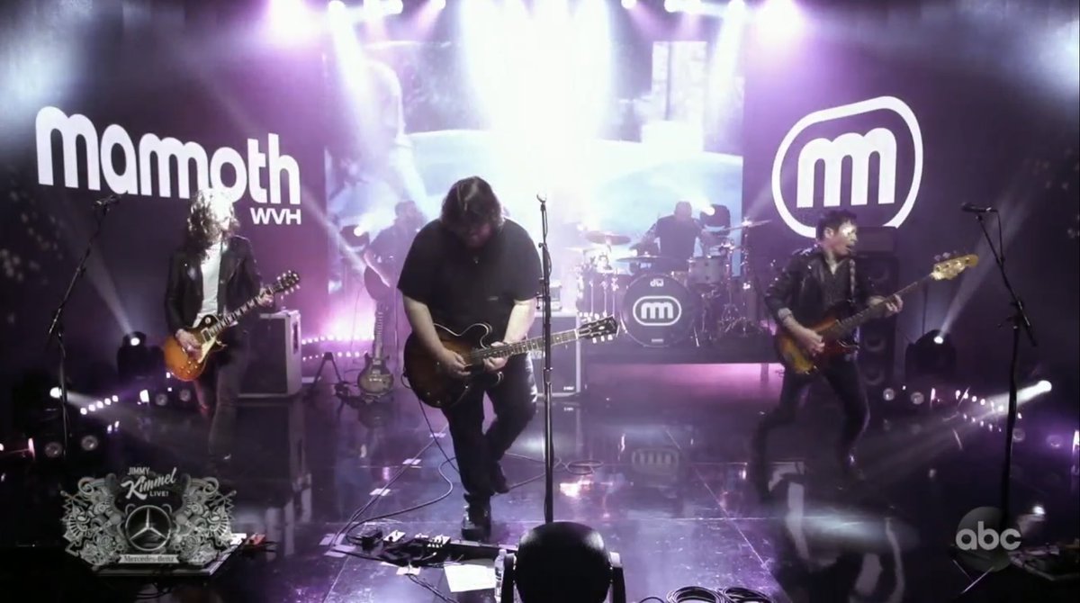 WolfVanHalen's tweet image. Just wanted to thank everyone for tuning in last night. It certainly wasn’t easy for me, but the response has been crazy. Thank you 🙏 

Thanks so much to @jimmykimmellive for having us and a million thanks to our incredible team for helping make this happen.

#MammothWVH